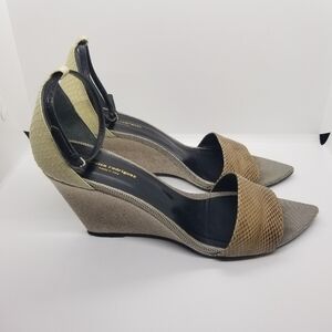 Narciso Rodriguez snakeskin wedge sandals